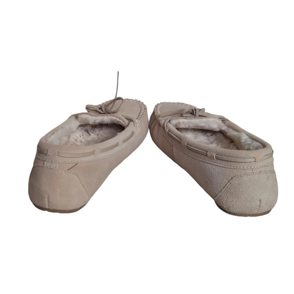 Minnetonka Moccasin Suede Faux Fur Lined Slippers‎ Women's - Picture 9 of 16
